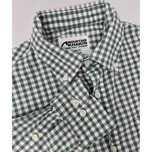 Mountain‎ Khakis Shirt Mens M Davidson Stretch Oxford Checkered Classic Fit